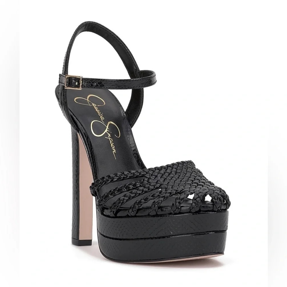 NEW Jessica Simpson Inaia Platform Sandals, Black, Orange & Gold Available, 9.5